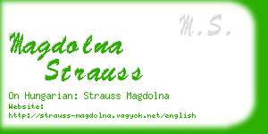 magdolna strauss business card